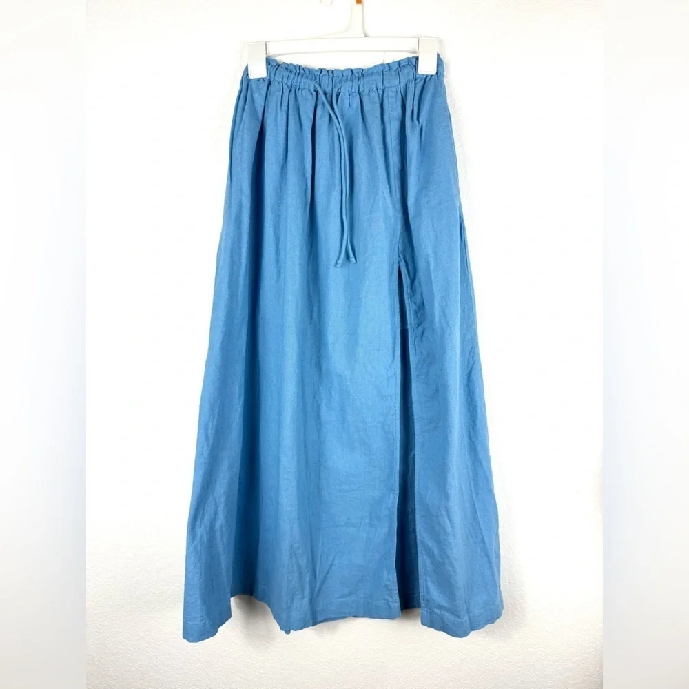Abercrombie & Fitch Light Blue A-Line Skirt tie waist maxi skirt size XS